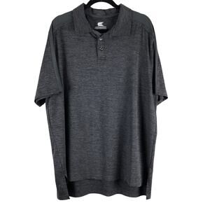 Colosseum Athletics Dark Gray Lightweight Short Sleeve Collared Polo Shirt Top
